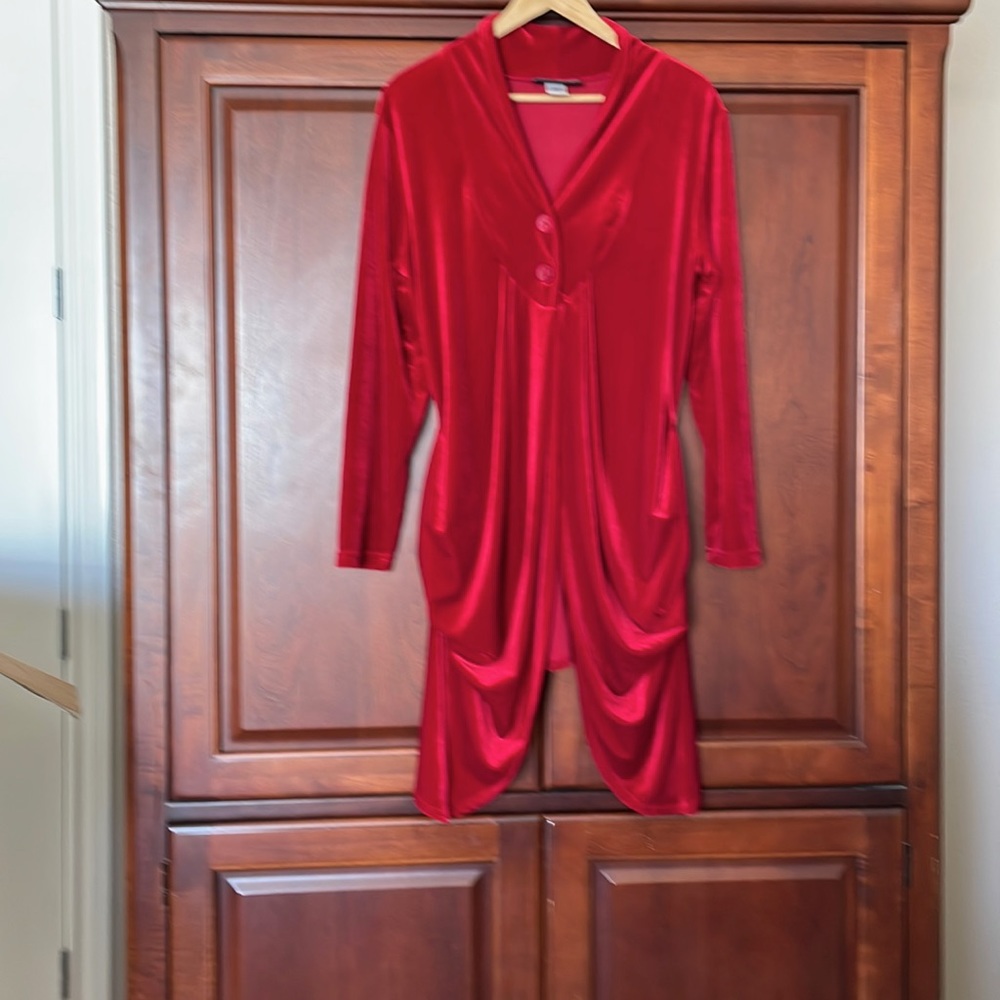 Red velvet jacket topper